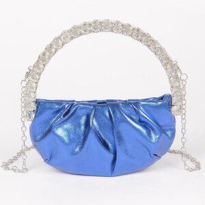 Metallic Stone Handle Crossbody Bag